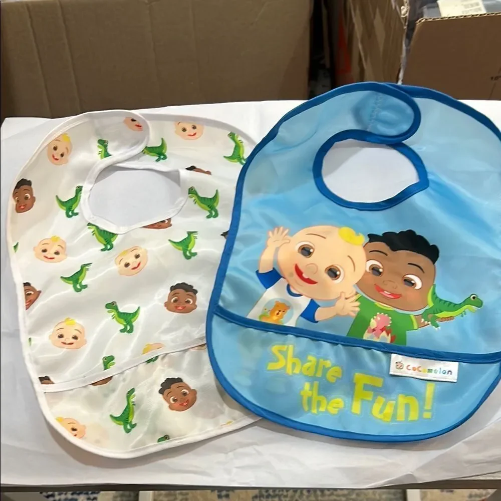 CoComelon set of 2 Bibs EUC